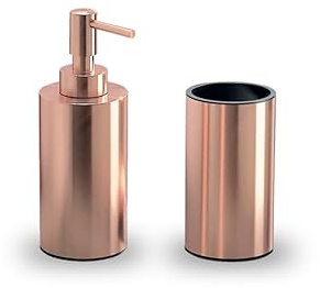 ZUBEHÖRSET FÜR WASCHTISCH AUS Stahl UND Kupfer | Copper