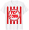 Popcorn Karneval Kostüm Shirt Lustig Rot Weiß Gestreift T-Shirt