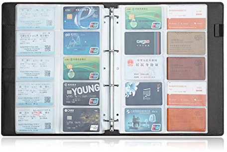 Visitenkarten-Etui Visitenkarte Aufbewahru Kapazität Visitenkarte Buch Kreditkarte Aufbewahrungstasche Männer und Frauen Sammlung Karte Buch Abnehmbare Visitenkartenhalter Visitenkartenbox