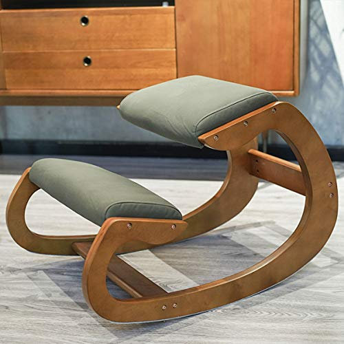 Kniestuhl, Kniestuhl Ergonomisch, Kniehocker Kniestuhl Holz für zu Hause und im Büro, Sitzhocker Con Dickes Kissen für Rückenschmerzen Lindern