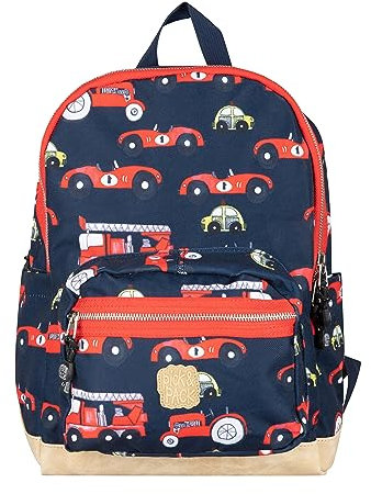 Pick & Pack Unisex Kindergarten, Recyceltes Polyester, Coole Rucksack für Kinder mit Style und Funktionalität Cars Backpack XS/Navy