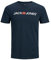 Jack & Jones Men's Jjecorp Logo Tee Crew Neck Noos Ps T Shirt, Blazer Navy, 4XL Plus UK