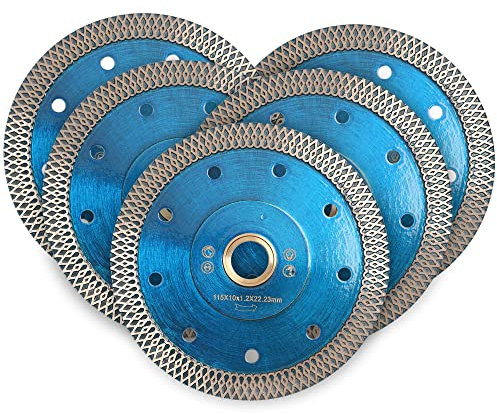 5 Pcs/Box YIJING 4.5 Mesh Thin Turbo Blade Super Thin Tile Diamond Blade for Granite Marble Ceramic Tile