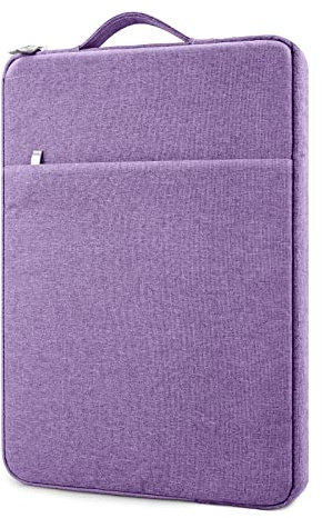 MicaYoung 15 Inch Laptop Sleeve Case Protective Bag with Front Pocket Retractable Handle Computer Carrying Case for 15 Inch MacBook Pro A1707/1990 with Touch Bar Notebook, Purple