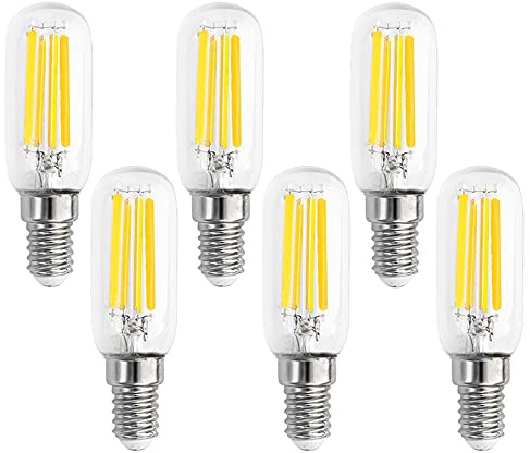 NCC-Licht 6x LED Lampe T25 Röhre E14 7W 806lm Warmweiß 2700K | LED Leuchtmittel aus klarem Glas, ersetzt 60W Glühlampe, gemütliches Licht ideal für Wohnbereiche