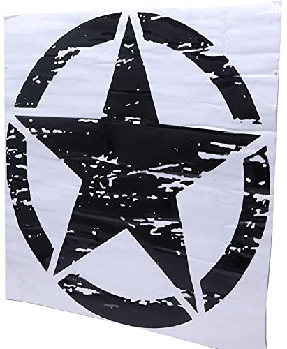 Adesivo per carrozzeria auto, decalcomania laterale corpo a forma di stella PVC 19,7 pollici di ricambio per F150 Rubicon JK CJ TJ YJ per la decorazione