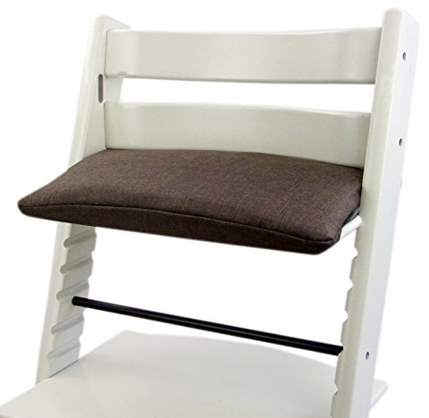 Ersatzbezug [Bezug Sitzkissen Kissen-Set] Sitzverkleinerer kompatibel mit Stokke Tripp Trapp für Hochstuhl-Kinderstuhl Mod. 3 (1-teilig meliert mittelbraun)