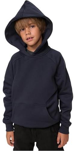Urban Classics Jungen Boys Blank Hoody Kapuzenpullover, navy, 110/116