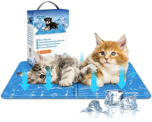 Nobleza Alfombra Refrescante para Perros Gatos, Auto Refrigerante No tóxico. Alfombra de Gel Activada por Presión para Perros Gatos, 50 * 40 cm, Azul