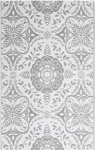 vidaXL Outdoor-Teppich ARAKIL Hellgrau 140x200 cm PP