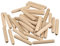 sourcing map Holzdübelstifte, 100 Stück, 4 x 25 mm, geriffelte abgeschrägte Enden, Holzdübel, ofengetrocknetes Hartholz, für Holzbearbeitung, Möbel, Regal, 100 Stück