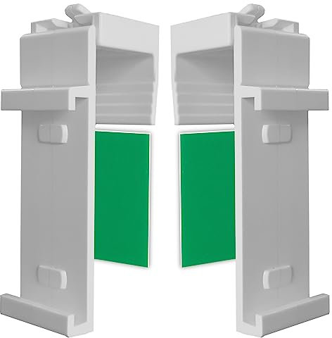 Estika Klemmfix Halterung für Rollo, Doppelrollo, Thermorollo, Verdunkelungsrollo - 2 Stück - Weiß - inkl. Klebepads