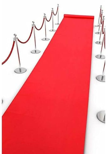 Sparkles Partyware Lot de 3 tapis de couloir rouge pour intérieur et extérieur, décoration parfaite pour fêtes hollywoodiennes, mariages, bals