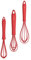 Kochblume | Schneebesen Set: L + M + S - 3-tlg. - rot