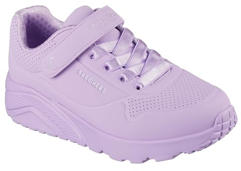 Skechers Mädchen UNO Lite Sneaker, Lavendel Synthetikbesatz, 30 EU