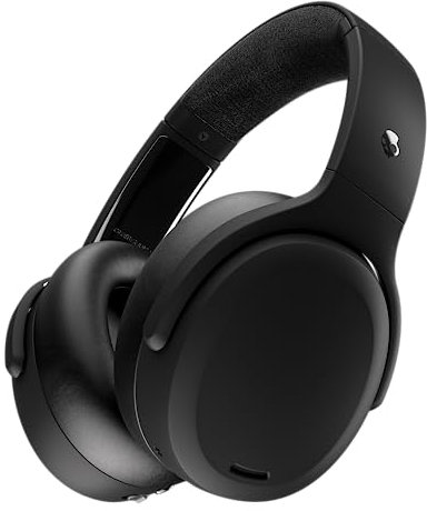 Skullcandy Crusher ANC 2 Bluetooth Noise Cancelling Headphones / 50 Hours Battery/Extra Bass Tech/Use with Android and iPhone/With Microphone/Wireless Headphones Noise Cancelling - Black