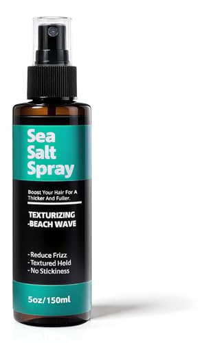 Spray para el cabello con sal marina para hombres y mujeres, 150 ml - Spray texturizante y voluminizador, para rizos y ondas de playa