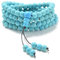 Dehnbares Mala-Handgelenk-Wickel-Yoga-Armband mit 108 heilenden Mala-Gebets-Buddha-Perlen (Grüner Türkis (Green Turquoise))