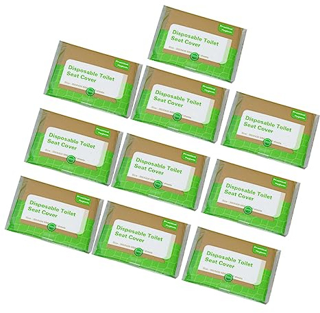 iplusmile Einweg Toilettenmatten Aus Zellstoff 100 Stück (10 x 10) Tragbarer Toilettensitzbezug Für Reisen Hotel Und Zuhause Hygienisch Und Sicher