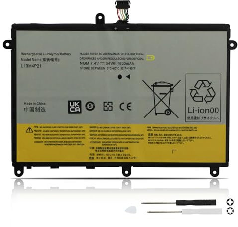 K KYUER 34Wh L13M4P21 L13L4P21 Laptop Battery for Lenovo IdeaPad Yoga 2 11 Convertible Hybrid 2-in-1 Touchscreen Tablet 11.6 Series Model 20332 20428 Type 80CX Lithium-Polymer Notebook Battery 4-cell