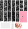 Granvoo 12 Pcs DIY Schaber Nagel Art Set, Stamping Schablonen Platte, Stempel Schablone Mit Transparent Stempel, für Maniküre