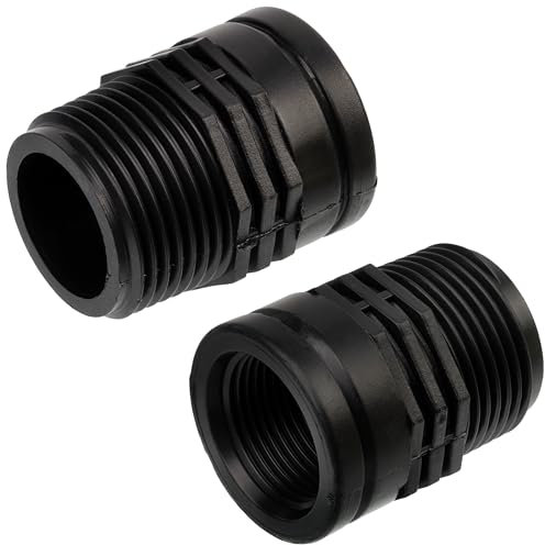 AERZETIX - C75032 - Set di 2 Manicotti ridotti per avvitare maschio-femmina 1x3/4 - pressione max 10 bar - in polietilene - nipplo raccordo filettato circuito acqua irrigazione