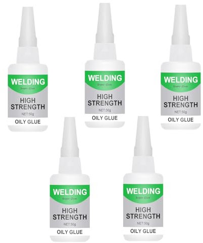 Visulong Glue, Welding High-Strength Oily Glue - 50g, Welding Glue Oily, Universal All Purpose Glue For Metal, Wood, Ceramics,Leather, Glass (5PCS)