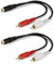 Cable Hembra de 0.138 in a 2 RCA Macho, Cable de Audio Estéreo en Y, Divisor RCA 1 Hembra a 2 Macho, para Smartphone, Tableta, Audio de Coche, Altavoz, MP3, TV, DVD, Cine en Casa, Paquete de 2