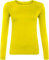 Ladies Long Sleeve T-Shirt Top Plain - Round Neck - Women's Casual T Shirt - Soft Stretchy Slim fit Tee Tops UK (UK, Numeric, 8, 26, Regular, Regular, XXL (20-22), Yellow)