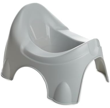 THERMOBABY - Pot INITIO - Pot pour enfant - Pot d'Apprentissage De La Propreté - Pratique - Confortable - À partir de 18 Mois - Fabriqué en France - Gris Charme
