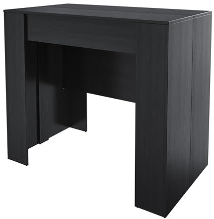 Bricozone Consolle Allungabile Estensibile Fino A 237 Cm Tavolo 10 Posti Salvaspazio Design Moderno Ed Elegante per Casa E Ufficio Soggiorno Ingresso 78 x 51 x 90 cm (Nero)