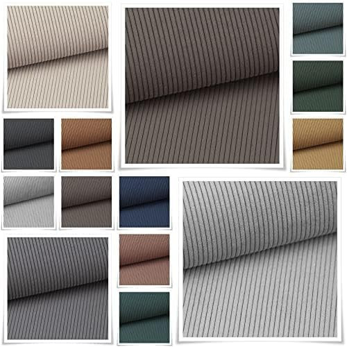 Fabreco - TORANOS Polsterstoff Meterware - Materialprobe 5x5 cm - 100% Polyester, Gewicht 330 g/m2, Cord-Strukturstoff ideal für Vorhänge oder Möbelstoff für Sofakissen, Polsterbezüge und Sitzkissen