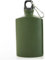 LAANCOO Botella de Agua de Cantina, Cantina de Agua 4x6 de 500 ml, Botella Plana de aleación de Aluminio Verde del ejército con Clip para Exteriores, Senderismo, Camping, portátil, Plano