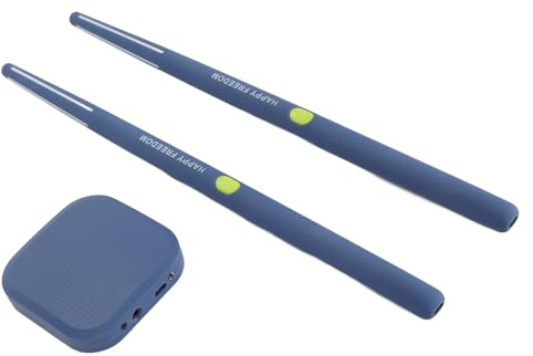 TOPINCN Electric Air Drum Set mit Virtuellen Drumsticks, Tragbares Elektronisches Drum -Kit, 8 Soundeffekte, Geeignet für Erwachsene, Dunkelblaues Abs Material