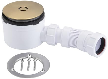 McAlpine 3 Pin Shower Trap + Flex Adaptor - Brushed Brass