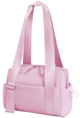 Mini Turnbeutel für Frauen mit Nassfach Mädchen Kleine Turnbeutel PVC Workout Sport Tasche Niedlich Wasserdicht Reise Duffle Bag, Rose pink, Taschen-Organizer (Rosa)