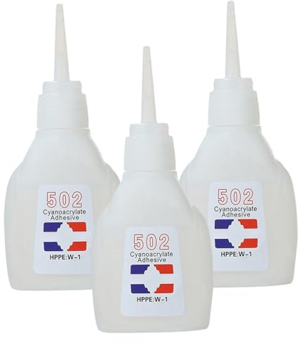 3PCS 502 Glue Instant Ultra Strong Adhesive 30g Quick Dry Waterproof Super Glue for Plastic Metal Glass Rubber Wood Leather Repair Household DIY Bonding Projects