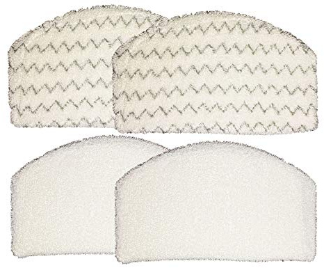 AI-Vacuum Bissell Microfiber Power Steamer Mop Pad Fits 1940A, 1940Q, 1940T, 1940W, 19402, 19404,19408, 1440 Series (4),White