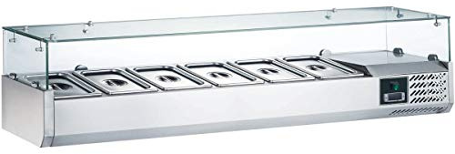 ZORRO Aufsatzkühlvitrine ZVRX | 1600x380mm | für 7 x 1/3 GN-Behälter