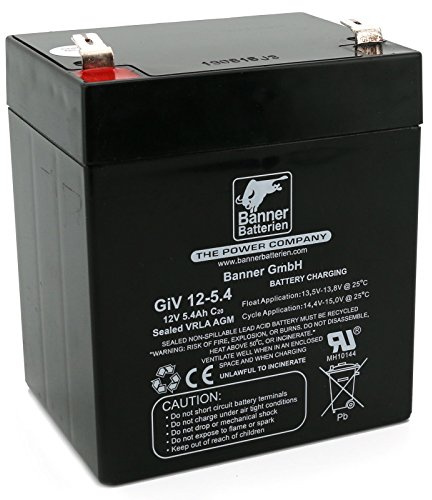 Banner Batterie Stand by Bull 12 Volt 5,4 Ah Typ GiV 12-5.4 Akku Notstrombatterie Brandmeldeanlage Alarmanlage