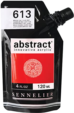 Sennelier Abstract Acrylic Paint Pouch, 120ml, Cadmium Red Light Hue