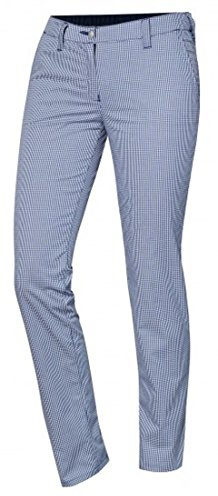 BP 1734-930-19-42n Frauen-Chinos, Stretch-Stoff, 215,00 g/m² Stoffmischung mit Stretch, blau-weißes Karomuster, 42n