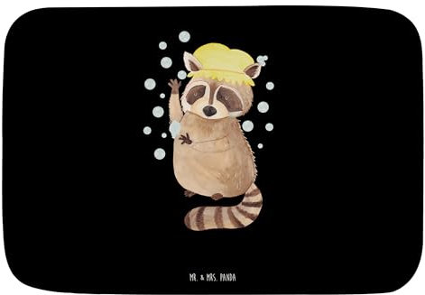 Mr. & Mrs. Panda Duschvorleger Waschbär - Geschenk, Plan, Badvorleger, Tiere, lustige Sprüche, Gute Laune, Tiermotive, Fröhlich, Duschmatte,