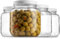 Large Glass Mason Jar 4-Pack | 1.9 Litre, Wide Mouth with Plastic Airtight Lid, USDA Approved BPA-Free Dishwasher Safe Canning Jar for Fermenting, Sun Tea, Kombucha, Dry Food Storage
