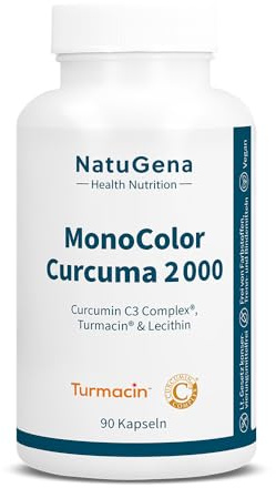 NatuGena MonoColor Curcuma 2000, Bio Curcumin, Kurkuma, Made in Germany