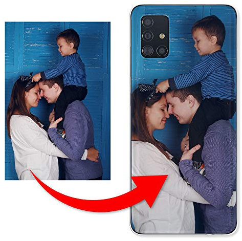 KX-Mobile Personalisierte Hülle für Samsung Galaxy A40 Handyhülle aus Silikon/TPU mit deinem eigenen Motiv - Dein eigenes Bild Selfie Design Foto