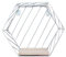 Moderne Tisch Vase Hexagon Metallblumen-Blumentopf Tray Cube Pergola Garten Bepflanzung Blume Home Decoration (Color : Twill white L)