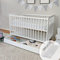 Kids Collective Babybett mit Matratze und Schublade Kinderbett Gitterbett 60x120 höhenverstellbar & herausnehmbare Sprossen | weiß sehr stabil Made in Europe | von Geburt bis 3. Lebensjahr