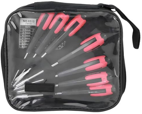 7 pezzi set di cacciaviti a bussola in acciaio al cromo vanadio cacciavite a bussola allungato sottile kit di riparazione per utensili manuali in acciaio al cromo vanadio antiscivolo per H3.0-6.0