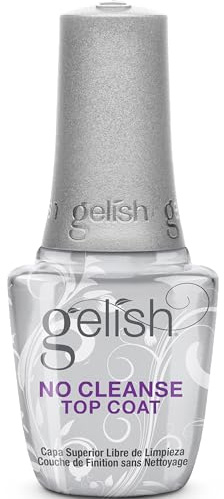 Gelish No-Cleanse Top Coat – 15ml No Wipe High-Gloss Finish, Durability, Long-Lasting, Easy Application, UV/LED Compatible, Professional Gel Nail Polish Sealer